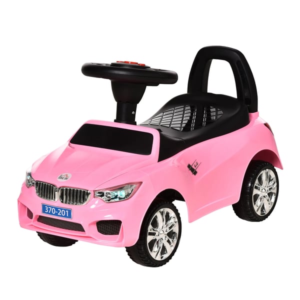 Gåbil för barn - Ride-on bil - 18–36 månader - Med musik och strålkastare - 63,5 x 28 x 36 cm - Rosa