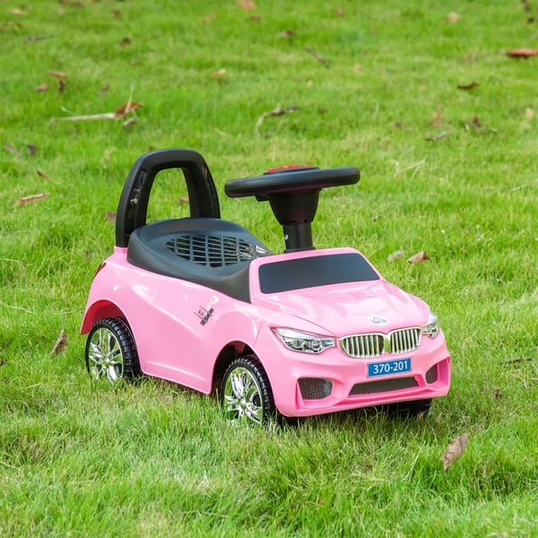 Gåbil för barn - Ride-on bil - 18–36 månader - Med musik och strålkastare - 63,5 x 28 x 36 cm - Rosa