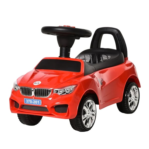 Gåbil för barn - Ride-on bil - 18–36 månader - Musik och strålkastare - 63,5 x 28 x 36 cm - Röd