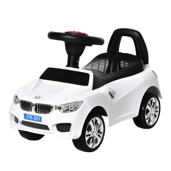 Barnbil - Gåbil/Ride-on-bil - Ålder 18–36 månader - Musik & Strålkastare - Mått 63,5×28×36 cm - Vit