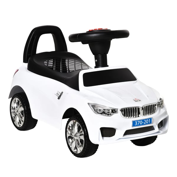 Barnbil - Gåbil/Ride-on-bil - Ålder 18–36 månader - Musik & Strålkastare - Mått 63,5×28×36 cm - Vit