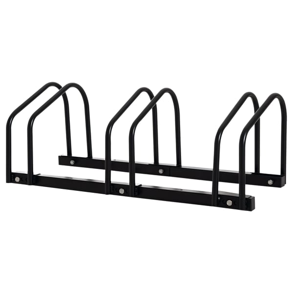 Cykelparkering - Cykelställ för 3 cyklar - 76×33×27 cm - Svart Cykelparkering - Cykelställ för 3 cyklar - 76×33×27 cm - Svart