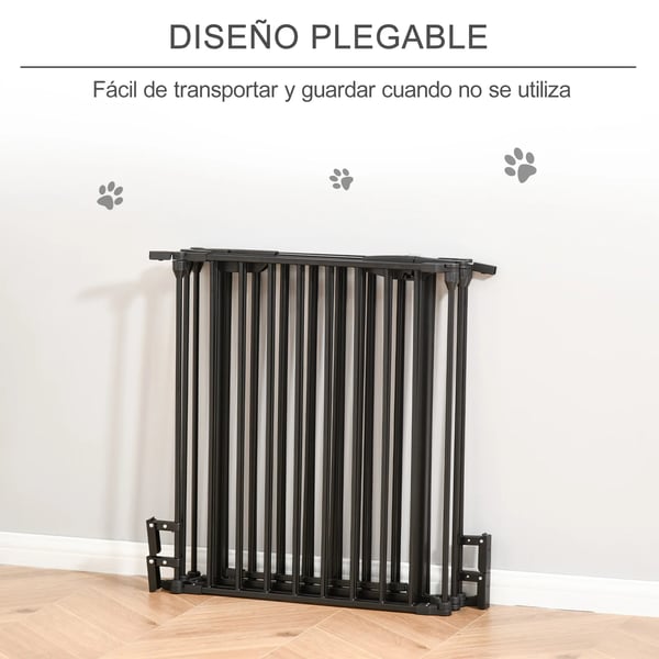 Hundgrind/lekhage - 5 paneler - 300 cm - Metall och plast - Vit
