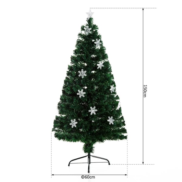 Julgran - Gran - 150 cm - Med belysning - Dekorationer ingår