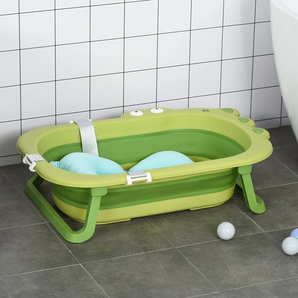 Babybadbalja - Hopfällbar - 50 l - 80 x 53,9 x 20,8 cm - Med kudde - För 0–3 år