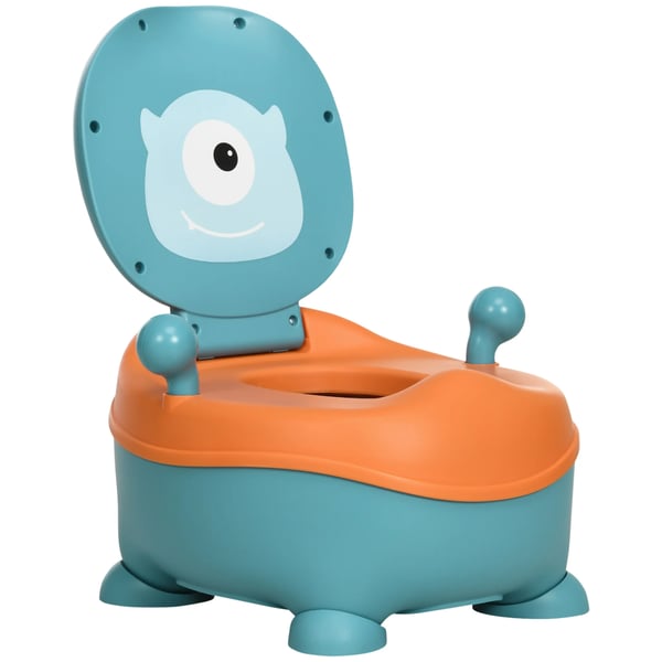 Bärbar Babypotta - Potta - Med Lock - 6–36 Månader - Tecknat Motiv - Unisex - 35,6×35,7×22,2 cm - Blå