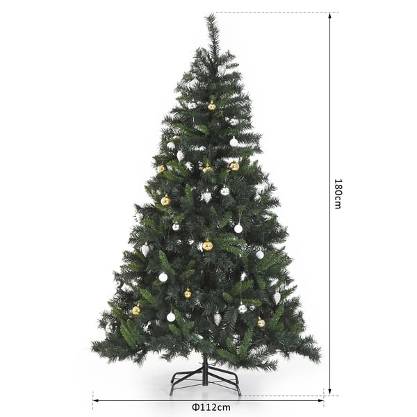 Konstgran - Julgran med LED - 180 cm - Med fot - Ljusgrön