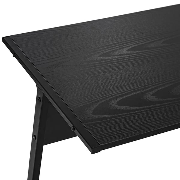 Hörnskrivbord - Datorbord - L-format - Stor arbetsyta - 112,5 x 152 x 74 cm - Svart