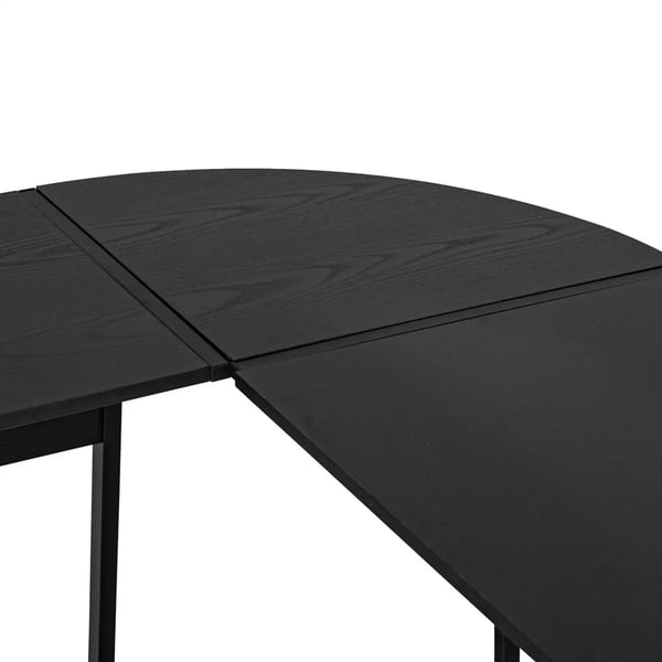 Hörnskrivbord - Datorbord - L-format - Stor arbetsyta - 112,5 x 152 x 74 cm - Svart