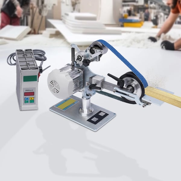 Elektrisk mini båndsliber - Båndslibemaskine sæt - 220V - 550W - Børsteløs motor - 5000 rpm - 30 m/s - 762x25 mm - Sort