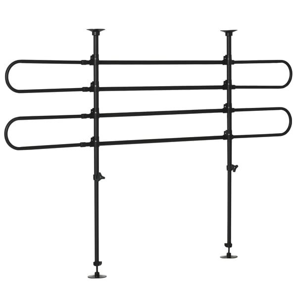 Hundgaller för bil - Bagageavskiljare - Justerbar upp till 135x105 cm - Stål, ABS, PVC - Svart