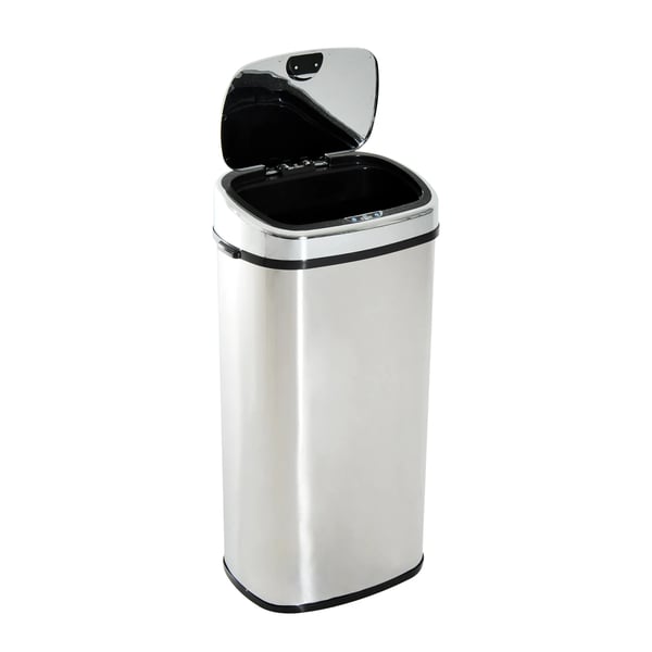 Soptunna - Papperskorg - Rostfritt stål & ABS - Kapacitet över 12 l - Utan sensor - Silver