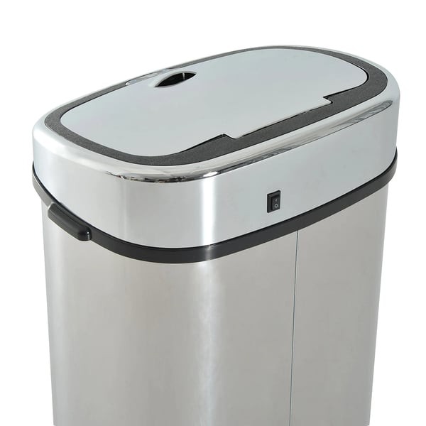Soptunna - Papperskorg - Rostfritt stål & ABS - Kapacitet över 12 l - Utan sensor - Silver