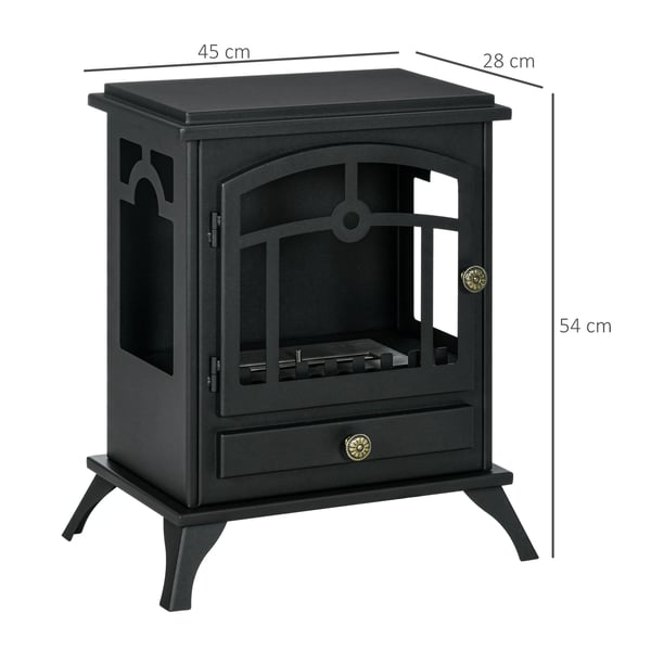 Bioetanolkamin - Etanolspis - Tank 1,2 L - 45×28×54 cm - Svart