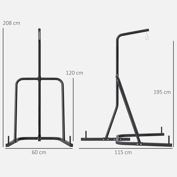 Boxsäck Stativ - Golvställ - Stålram, Fristående, För 8+ år - Svart