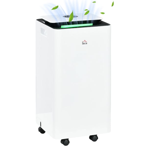 Luftavfuktare - Elektrisk - 12 L/dygn - 210 W - 5 lägen - 25 x 25 x 50,5 cm - Vit
