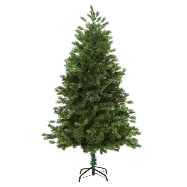 Konstgjord julgran - 210 cm - Ø 105 cm - 934 grentoppar - PE+PVC - Fällbart stativ