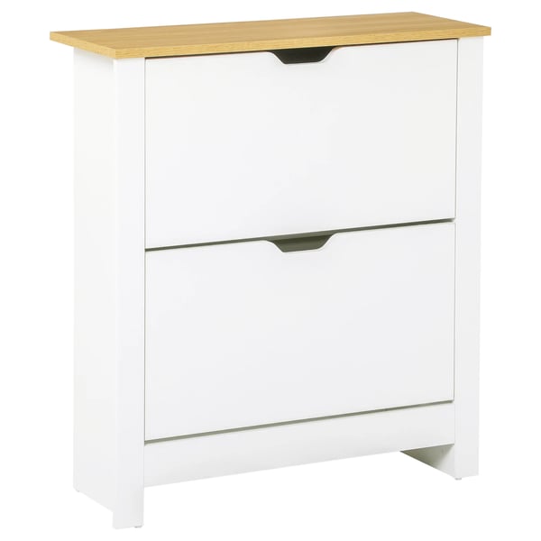 Modern Skoskåp - Skoskåp/Skohylla - Tippfack - Smal 26 cm djup - Mått 72 x 26 x 80 cm - Vit