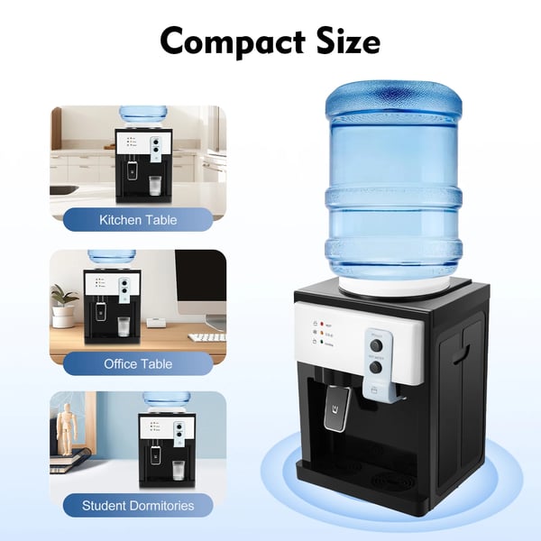 HS-09 Vanddispenser, fritstående varm/kold vandkøler med aftageligt design, til hjem/kontor, rød