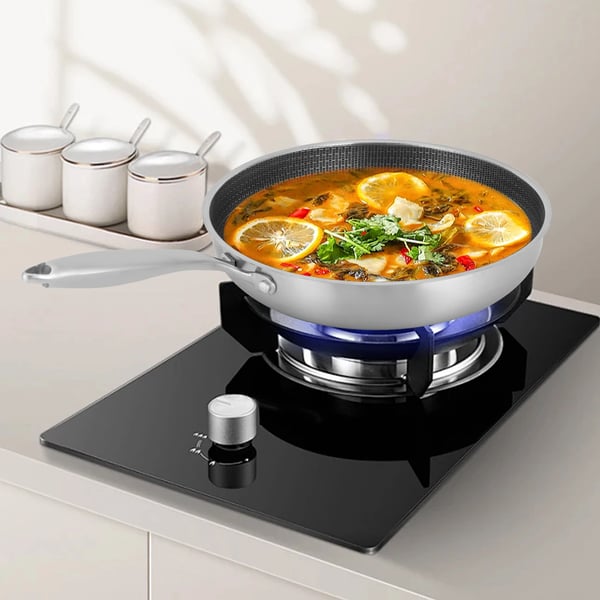 Wokpande - Ø 28 cm - Non-stick - Slidstærk - Let - Nem at rengøre - Sikkert greb - Til gas- og keramiske komfurer - Hvid