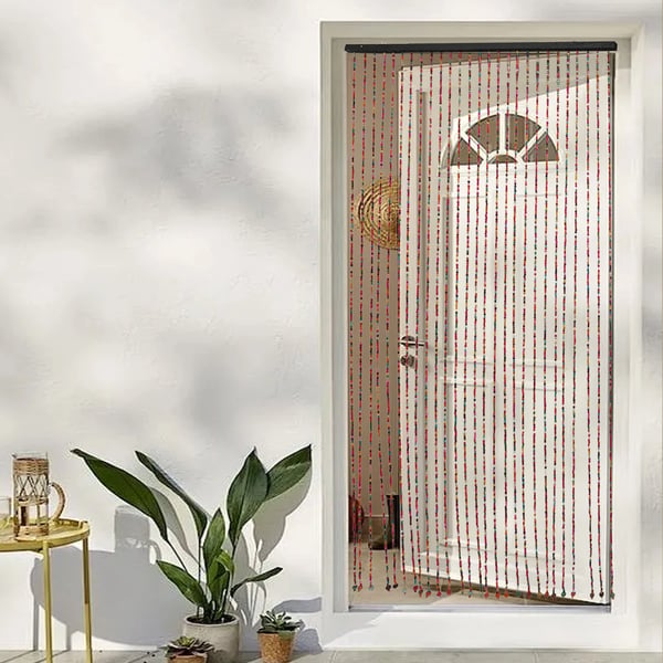 Bambu pärlgardin - Dörrgardin / Rumsavdelare - Genomsiktlig - 1 Panel - Lantlig stil - Slitstark - Flerfärgad Bambu pärlgardin - Dörrgardin / Rumsavdelare - Genomsiktlig - 1 Panel - Lantlig stil - Slitstark - Flerfärgad