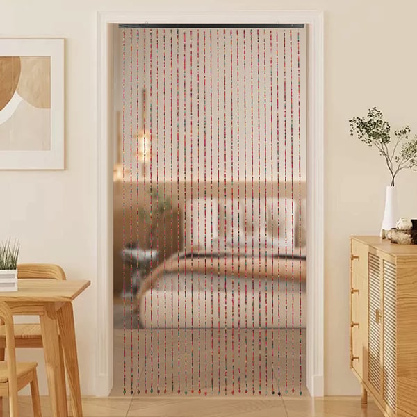 Bambu pärlgardin - Dörrgardin / Rumsavdelare - Genomsiktlig - 1 Panel - Lantlig stil - Slitstark - Flerfärgad