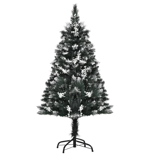 Julgran - Höjd 120 cm - Antal grenar 222 - 28 gröna dekorationer - Grön