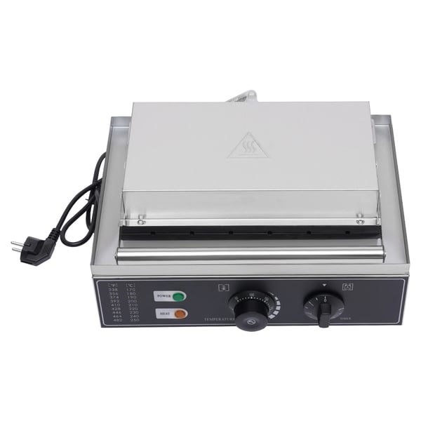 Vaffel-hotdogmaskine, kommerciel, 6 forme, 1500 W 220V, DIY