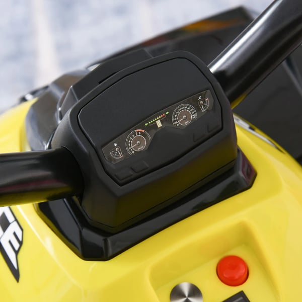 Barn-ATV Quad - Gåbil Ride-on - 18+ Månader - Ljus & Musik - Max 20 kg - 67,5×38×44 cm - Gul