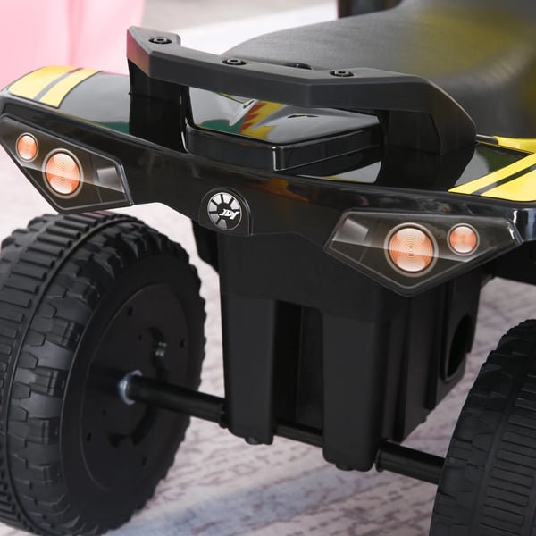 Barn-ATV Quad - Gåbil Ride-on - 18+ Månader - Ljus & Musik - Max 20 kg - 67,5×38×44 cm - Gul