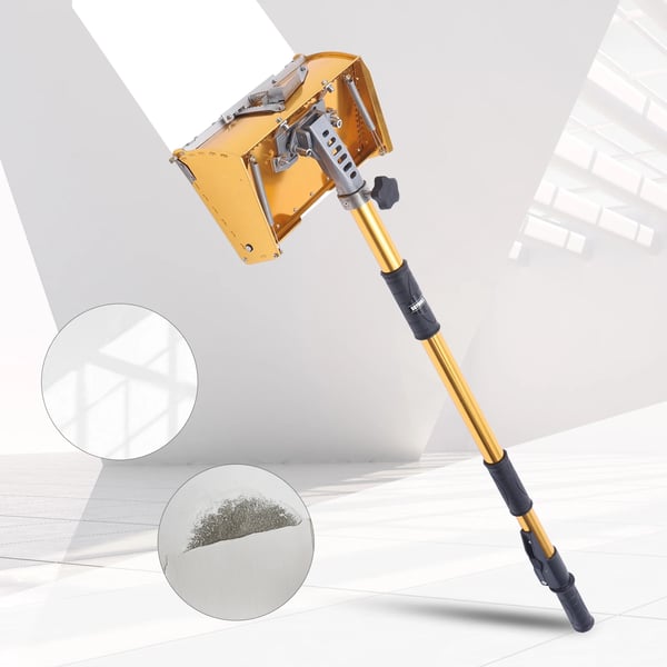 Spartelboks til gips - Flat Box med skaft 162 cm - Boksbredde 24,9 cm - Til samlinger og vægge