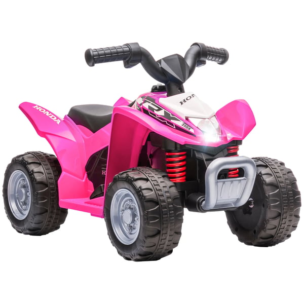 Elektrisk fyrhjuling för barn - 6V el-ATV/quad - 18–36 månader - Strålkastare - 4 hjul - 65,5×38,5×43,5 cm - Metallram - Bordeaux