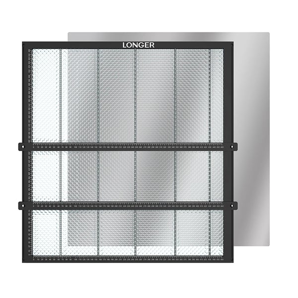 Honungskaksarbetsbord - Laserskärningsbord - 500×500×22 mm - Med Materialklämma - Honungskaksplatta - För Laserskärning och Gravyr