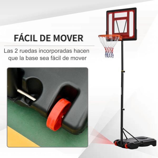 Basketkorg - Basketställning - Justerbar höjd 205–261 cm - Stålbas - Fristående - För 14+ år