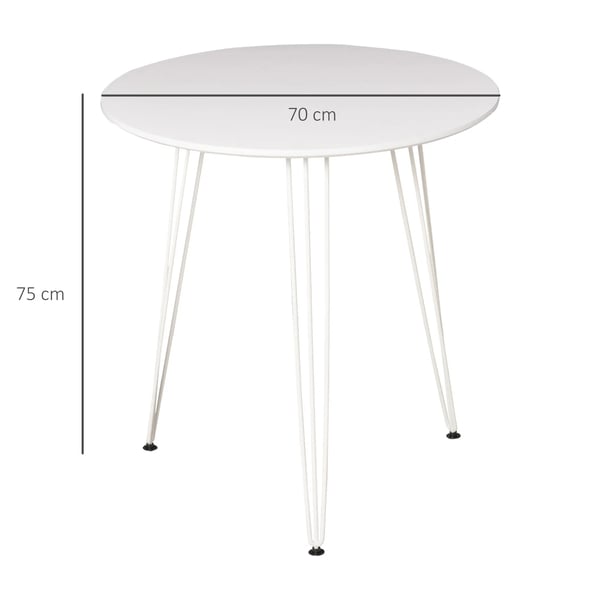 Runt Matbord - Köksbord - Hårnålsben - Modern Stil - För Kök, Matsal, Café/Bar - Montering krävs