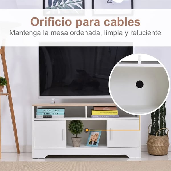 TV-möbel - TV-bänk - 105 x 40 x 52 cm - Öppna hyllor - Stor förvaring - Modern marockansk stil - För vardagsrum