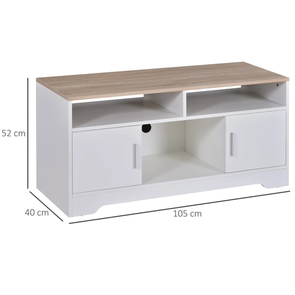 TV-möbel - TV-bänk - 105 x 40 x 52 cm - Öppna hyllor - Stor förvaring - Modern marockansk stil - För vardagsrum