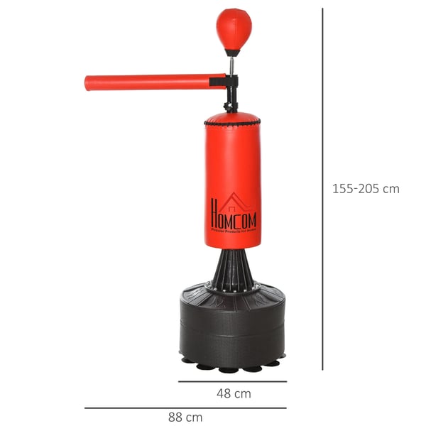 Boxningssäck - Fristående - Justerbar höjd 155–205 cm - Svängbar arm - För boxning & kickboxning - För 8+ år