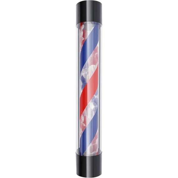 Parturikyltti Barber Pole - Pyörivä mainosvalo - 20 W - Vaihtovirta - 90 x 13 x 13 cm - Lamppu mukana - Punainen