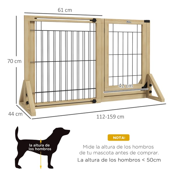 Hundgrind - Fällbar 3-delad barriär - XL för medelstora hundar - Trä - Gul