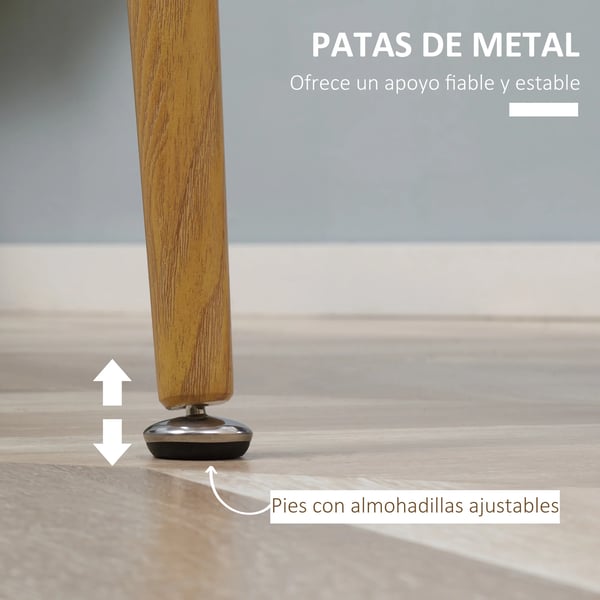 Matbord - Runt köksbord - För 2 personer - Matt MDF-bordsskiva - Metallben - Ø 72 cm, Höjd 75 cm - Skandinavisk stil - Naturvit