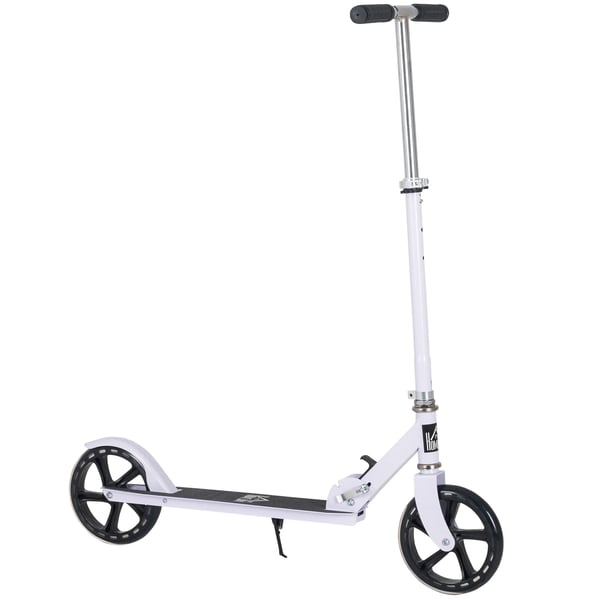 Sparkcykel för barn - Kickbike - Hopfällbar, Justerbart styre 75–100 cm, För 7–14 år, Mått 88×37 cm - Vit