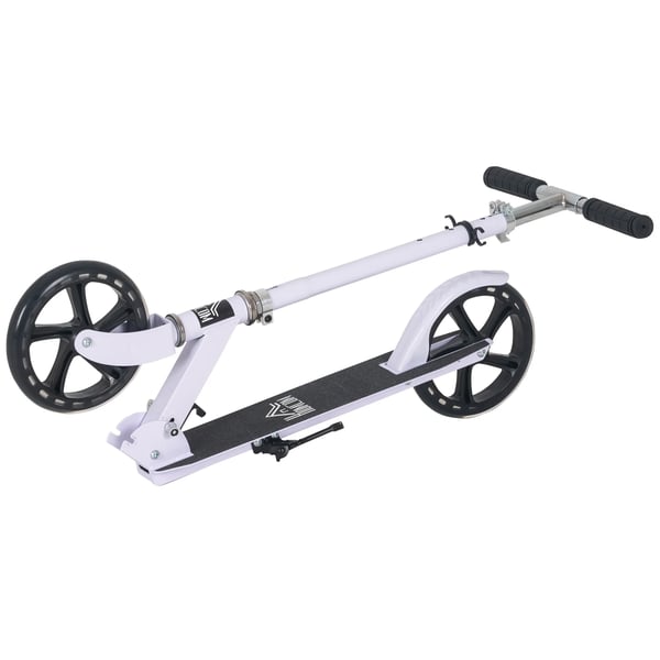 Sparkcykel för barn - Kickbike - Hopfällbar, Justerbart styre 75–100 cm, För 7–14 år, Mått 88×37 cm - Vit