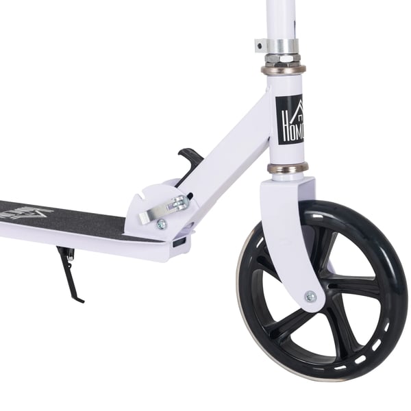 Sparkcykel för barn - Kickbike - Hopfällbar, Justerbart styre 75–100 cm, För 7–14 år, Mått 88×37 cm - Vit