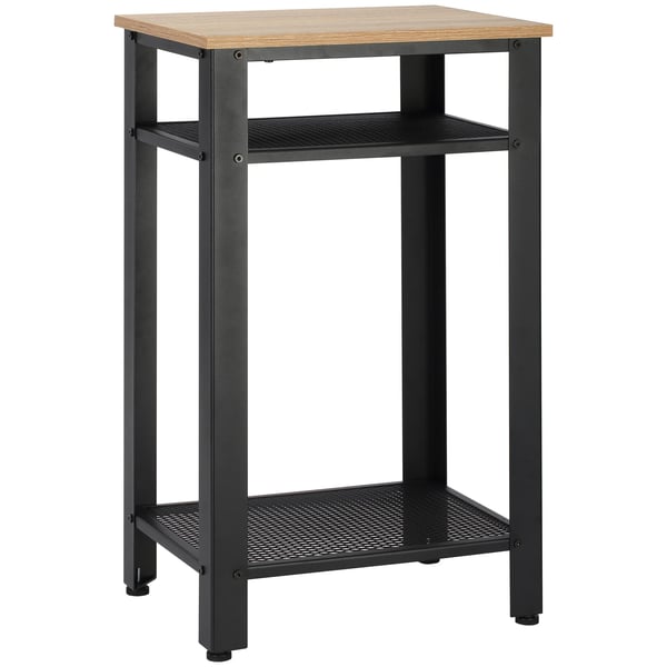 Sidobord - Industriell stil - 2 hyllor - Metall - Justerbara fötter