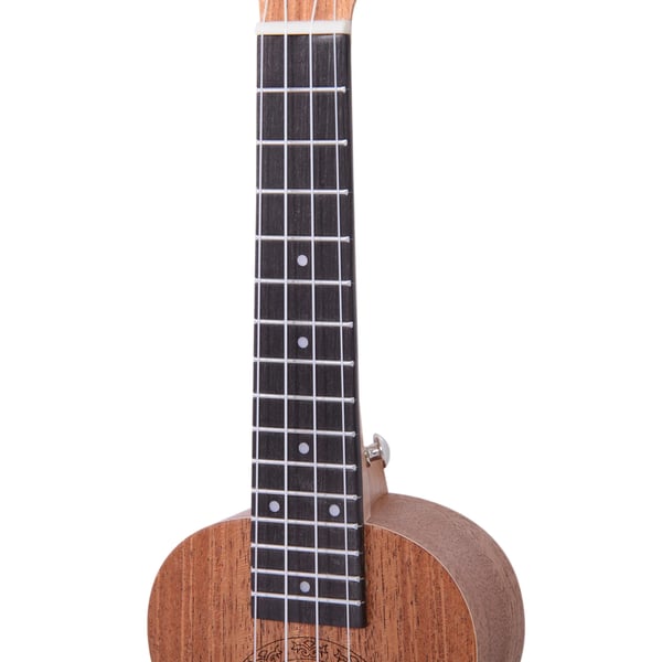 Ukulele - Sopran 53 cm - För Nybörjare - Sapele-kropp & Greppbräda - Lönn baksida/sidor - Nylonsträngar - 12 band