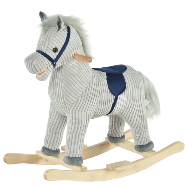 Gunghäst för barn - Ridleksak - Ljudfunktion - 3+ År - 73 x 35 x 64 cm - Grå