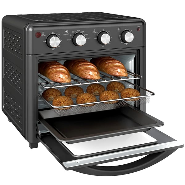 Elektrisk bänkugn - Miniugn - 30 L - 1600 W - 43×39×39 cm - Multifunktion - EU-kontakt - Svart