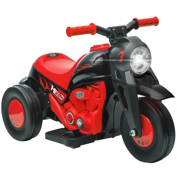 Elektrisk barnmotorcykel - Ride-on - Såpbubbel-funktion - Från 2 år - Röd