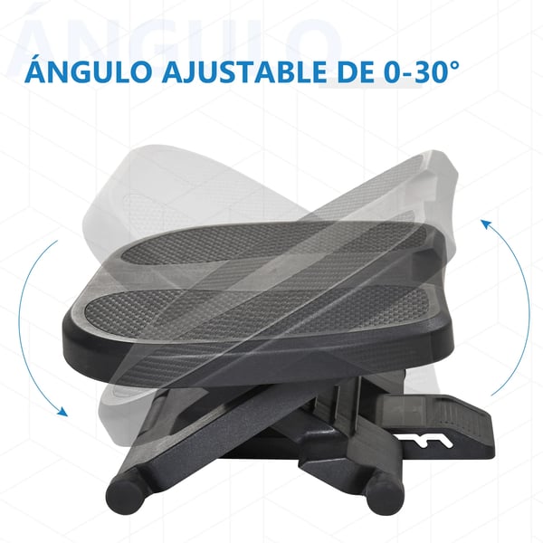 Ergonomiskt Fotstöd - Under Skrivbord - Glidsäker Yta - Vinkel- och Höjdjusterbar Plattform - För Kontor - Montering Krävs
